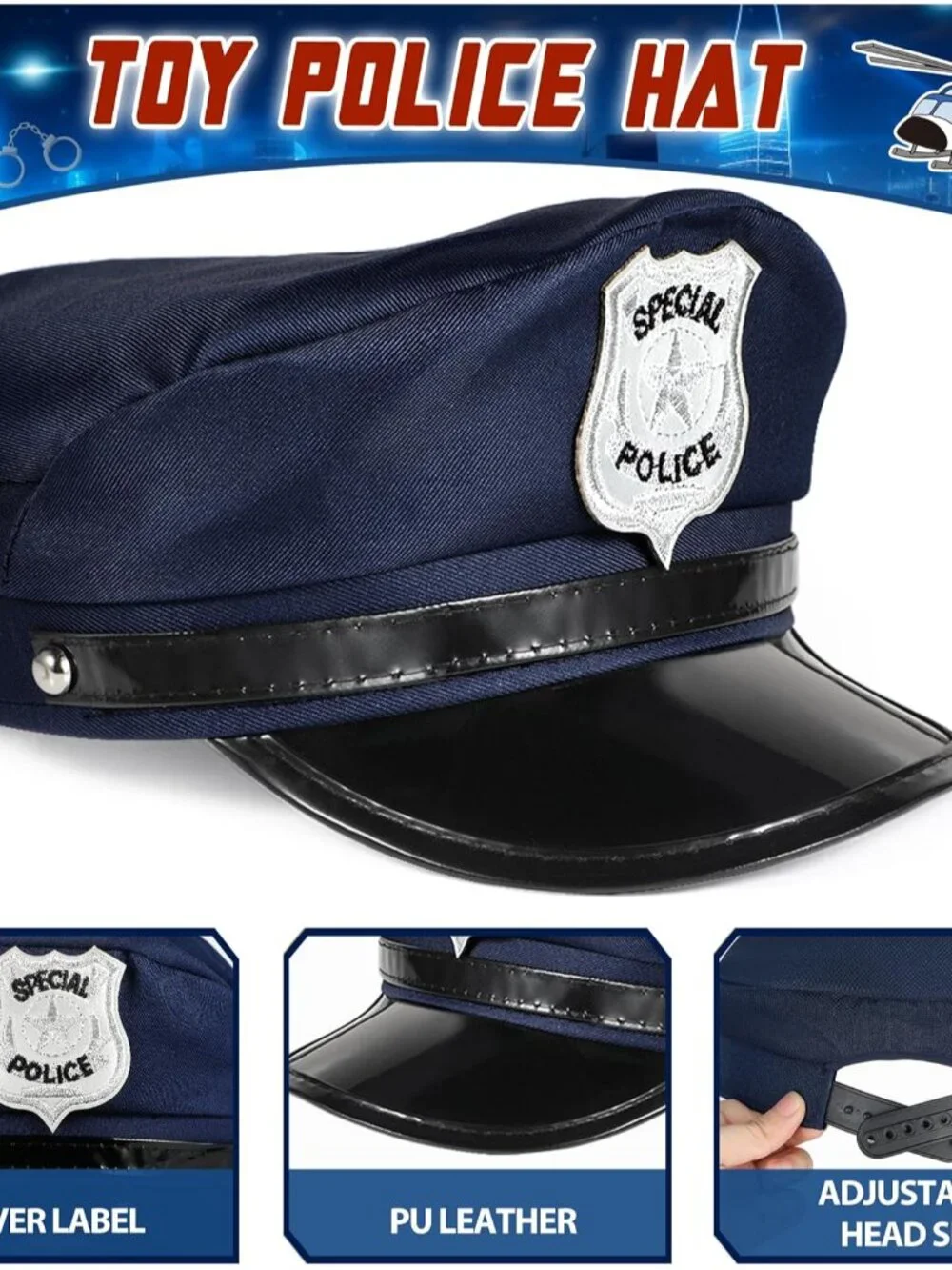 9Pcs Police Toys, Police Costume Accessories for Kids, Cop Costume Accessories,